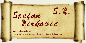 Stefan Mirković vizit kartica